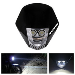 Speedpark For KTM Cross-country Motorcycle LED Headlight Grimace Headlamp Assembly(Black + White)