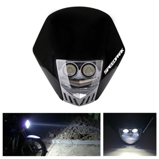 Speedpark For KTM Cross-country Motorcycle LED Headlight Grimace Headlamp Assembly(Black + White)