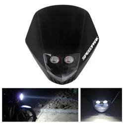Speedpark For KTM Cross-country Motorcycle LED Headlight Grimace Headlamp Assembly(Black)
