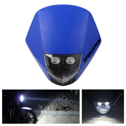 Speedpark For KTM Cross-country Motorcycle LED Headlight Grimace Headlamp Assembly(Blue + Black)