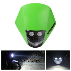 Speedpark For KTM Cross-country Motorcycle LED Headlight Grimace Headlamp Assembly(Green + Black)