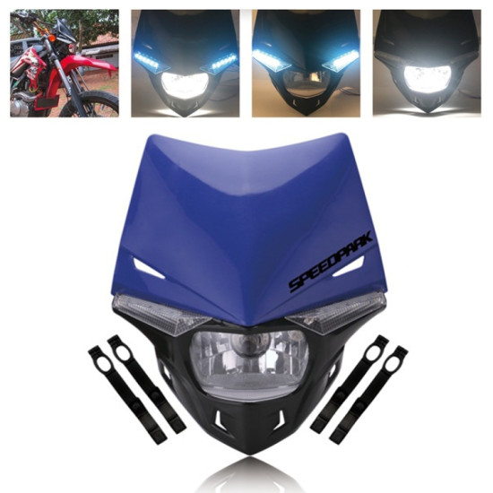 Speedpark Cross-country Motorcycle LED Headlight Headlamp Assembly for KTM(Blue)