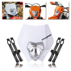 Speedpark Cross-country Motorcycle LED Headlight Grimace Headlamp for KTM (White)