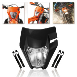 Speedpark H4 For KTM Cross-country Motorcycle LED Headlight Grimace Headlamp (Black)
