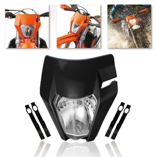 Speedpark H4 For KTM Cross-country Motorcycle LED Headlight Grimace Headlamp (Black)