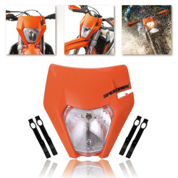 Speedpark H4 For KTM Cross-country Motorcycle LED Headlight Grimace Headlamp (Orange)