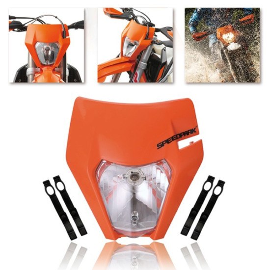 Speedpark H4 For KTM Cross-country Motorcycle LED Headlight Grimace Headlamp (Orange)