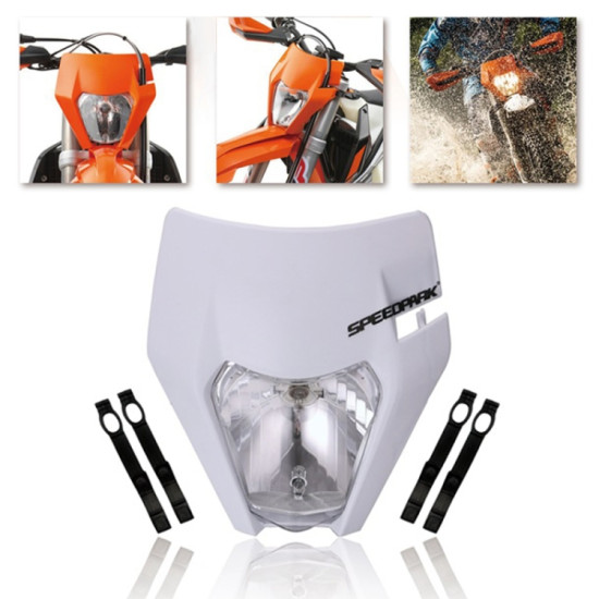 Speedpark H4 For KTM Cross-country Motorcycle LED Headlight Grimace Headlamp (White)