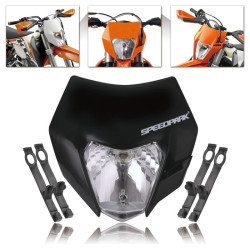 Speedpark For KTM Cross-country Motorcycle LED Headlight Grimace Headlamp (Black)