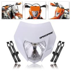 Speedpark For KTM Cross-country Motorcycle LED Headlight Grimace Headlamp (White)