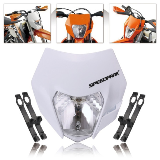 Speedpark For KTM Cross-country Motorcycle LED Headlight Grimace Headlamp (White)
