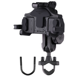 MOTOSLG Crab Motorcycle Phone Clamp Bracket U-Type Headbar Mount with Anti-theft Lock(Black)