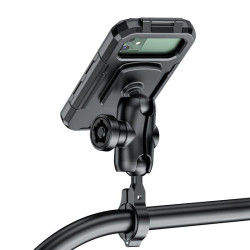 Motorcycle Heightened Rainproof Case Mount Bicycle Waterproof Box Phone Holder, Style: Small Handlebar