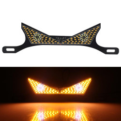Motorcycle License Plate Screw Light Universal Decorative Accessory Headlight for Customization, Spec: Triangle Light White Yellow Flashing
