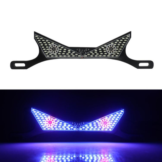 Motorcycle License Plate Screw Light Universal Decorative Accessory Headlight for Customization, Spec: Triangle Light Red Blue Flashing