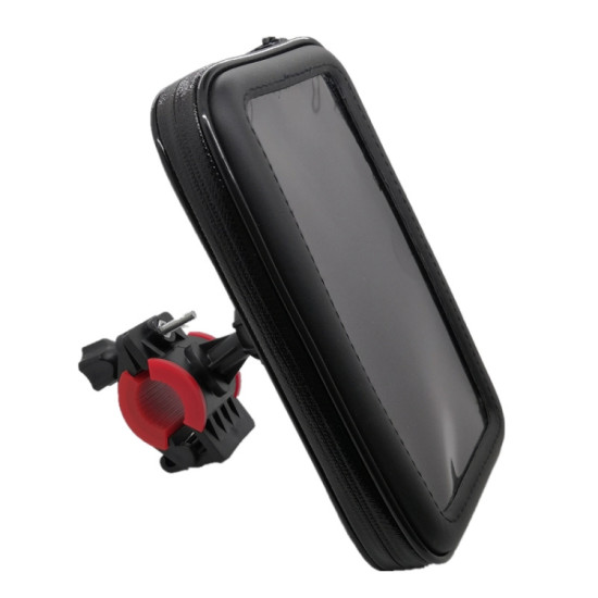 Outdoor Riding Motorcycle Bicycle Waterproof Mobile Phone Bracket, Style: Bicycle 5.5 inch Black