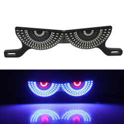 Motorcycle License Plate Screw Light Universal Decorative Accessory Headlight for Customization, Spec: Semicircular Light Red Blue Flashing