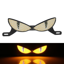 Motorcycle License Plate Screw Light Universal Decorative Accessory Headlight for Customization, Spec: Cat Eye Light White Yellow Flashing