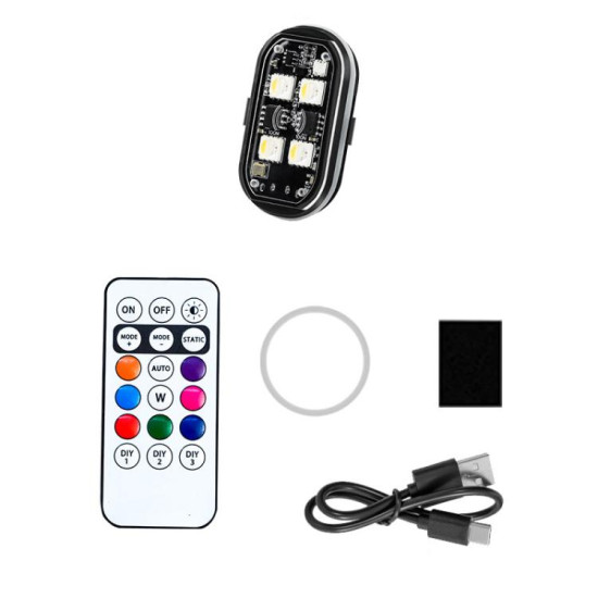 Wireless Remote-Controlled Motorcycle LED Flashing Taillight For Retrofitting, Specification: 1 Light(Boxed)