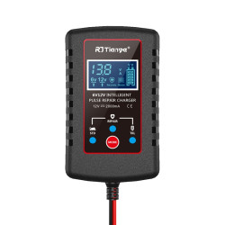 RJtianye 6V/12V ASE Adapter Cable Car Motorcycle Lawn Mower Battery Charger(US Plug)
