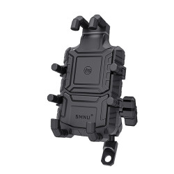 SMNU SM051 Motorcycle Shock Absorption Riding Phone Navigation Bracket(Black Crooked Mouth)