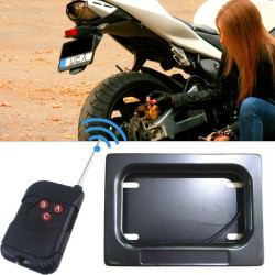 US Motorcycle License Plate Cover Frame Roller Blind License Plate Bracket