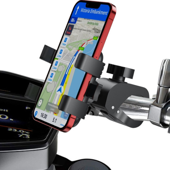 Outdoor Cycling Simple Installation Mobile Phone Holder(Black)