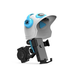 Small Helmet Sunscreen Phone Stand Bracket Motorcycle Mobile Phone Holder, Spec: Handlebar White