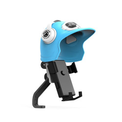 Small Helmet Sunscreen Phone Stand Bracket Motorcycle Mobile Phone Holder, Spec: Rearview Mirror Blue
