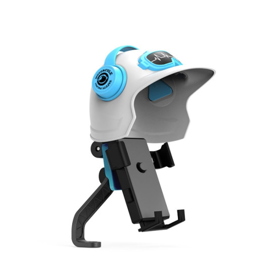 Small Helmet Sunscreen Phone Stand Bracket Motorcycle Mobile Phone Holder, Spec: Rearview Mirror White