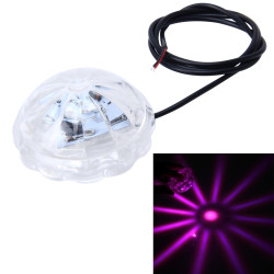 SRF-3089 DC8-80V 5W 300LM Pink Light Chassis Light For Motorcycle, Wire Length: 76cm