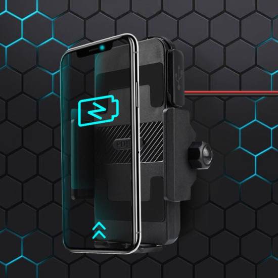Portable Motorcycle QC3.0 USB Charger Mobile Phone Holder