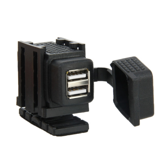 Waterproof Motorcycle SAE To USB Cable Adapter 3.1A Dual Port Power Socket Adapter, for Smart Phones, Tablets, GPS