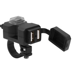Motorcycle Waterproof 3.1A Dual USB Fast Charger Adapter with Switch