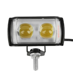 Motorcycle LED Spotlight External Mini Lens High Brightness Flash Headlight Driving Fog Lamps(2 Lens)