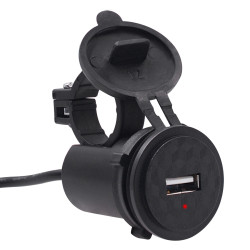 Motorcycle Waterproof DC DC 9-24V 5V / 1.5A USB Phone Charger Adapter, with Indicator Light