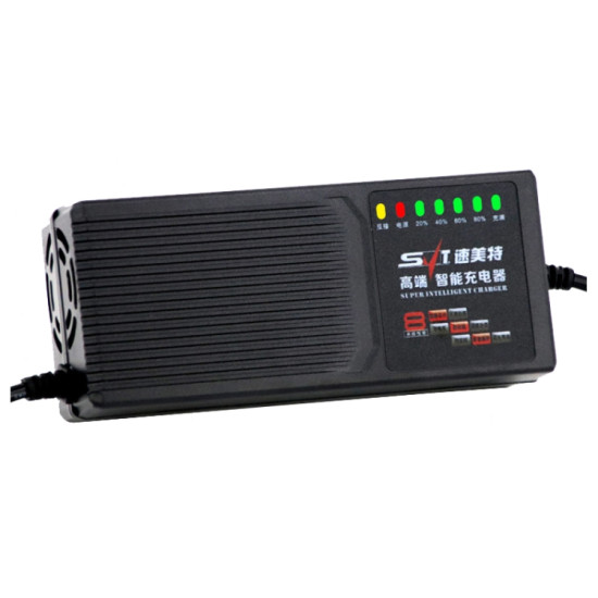 SMT Seven Lights Automatic Shutdown Smart Electric Car Charger 72V 20Ah Battery Charger, CN Plug