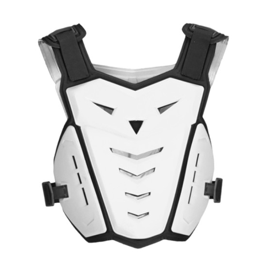 SUV Motorcycle Armor Vest Motorcycle Anti-impact Riding Chest Armor Off-Road Racing Protective Vest(White)