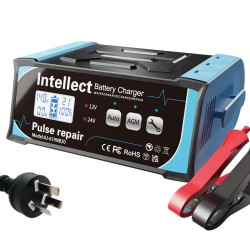 12V/24V Car Battery Charger Intelligent Pulse Lead-acid Battery Repair, Specification: AU Plug