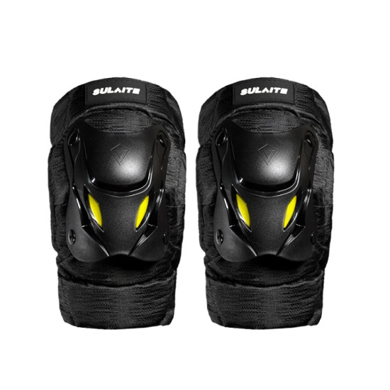 SULAITE Motorcycle Protector Rider Wind Warmth Protective Gear Riding Equipment, Colour: Black Elbow Pads