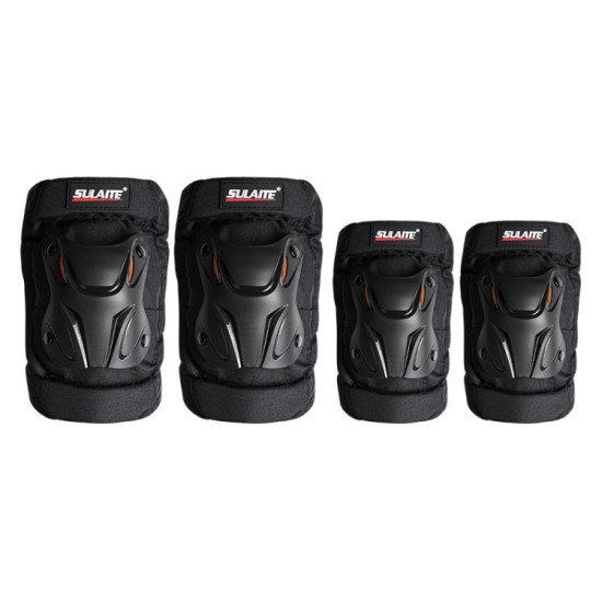 SULAITE Motorcycle Riding Equipment Protective Gear Off-Road Riding Anti-Fall Protector, Specification: Knee Pads+Elbow Pad