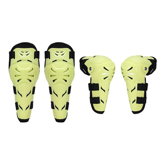 SULAITE Outdoor Sports Protective Gear Motocross Riding Motorsport Elbow Knee Pads, Specification: Free Size(Fluorescent Green)