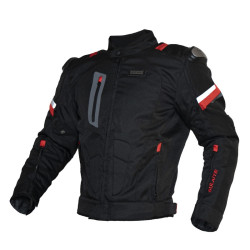 SULAITE Cross-Country Motorcycle Locomotive Rider Jacket Autumn Winter Weatherproof And Keep Warm Riding Cloth, Size: M(Black)