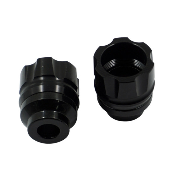2 Pairs Motorcycle Modified Accessories Anti-Drop Cup CNC Aluminum Alloy Anti-Collision And Shock Absorbing Front Fork Cup(Black)