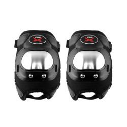 PRO Stainless Steel Knee Pads Riding Equipment Safety Protective Gear(Black)