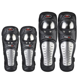 PRO-BIKER RH-1010 Motorcycle Keep Warm Anti-Fall Stainless Steel Protective Gear(Knee Pads + Elbow Pads)
