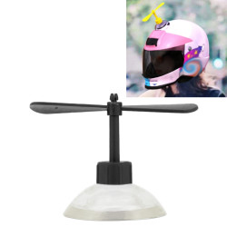 Motorcycle Helmet Take-copter Decoration Motorbike Helmet Suction Cups Rotate Horns Decoration(Black)