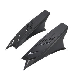 1 Pair Motorcycle Helmet Horns Plastic Paste Decoration(Dumb Black)