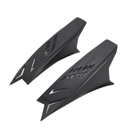 1 Pair Motorcycle Helmet Horns Plastic Paste Decoration(Dumb Black)