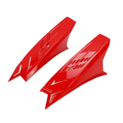 1 Pair Motorcycle Helmet Horns Plastic Paste Decoration(Red)